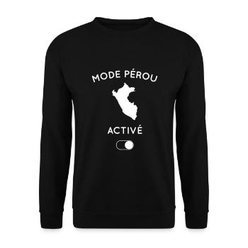 Mode Pérou activé - Sweat-shirt Unisexe - noir - Devant - Alina (178cm) & Michal (187cm)