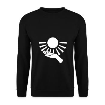 Mains Soleil - Sweat-shirt Unisexe - noir - Devant - Alina (178cm) & Michal (187cm)