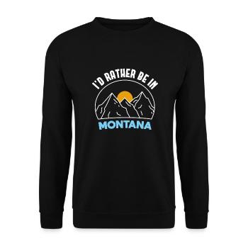 Urlaub in Montana Design für stolze Montaner - Unisex Pullover - Schwarz - Vorne - Alina (178cm) & Michal (187cm)