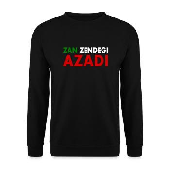 women life freedom Zan zendegi azadi - Unisex Pullover - Schwarz - Vorne - Alina (178cm) & Michal (187cm)