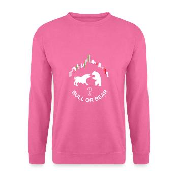 Stier oder Bär, der Kampf von Stier und Bär - Unisex Pullover - Pink - Vorne
