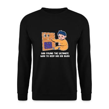 Father's Day and children's design - Unisex Sweatshirt - black - Front - Alina (178cm) & Michal (187cm)