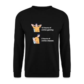 Student joke design for young proud Pinoys - Unisex Sweatshirt - black - Front - Alina (178cm) & Michal (187cm)