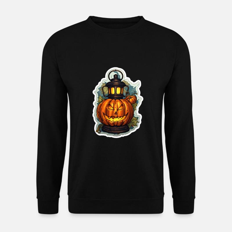 Halloween Kürbislaterne - Unisex Pullover - Schwarz
