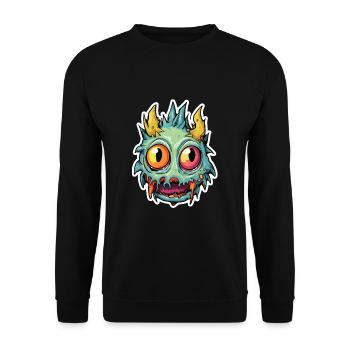 Moines d’Halloween - Sweat-shirt Unisexe - noir - Devant - Alina (178cm) & Michal (187cm)