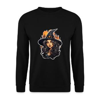 Witch - Unisex Sweatshirt - black - Front - Alina (178cm) & Michal (187cm)