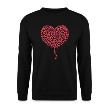 Coeur de ballon - Sweat-shirt Unisexe - noir - Devant - Alina (178cm) & Michal (187cm)