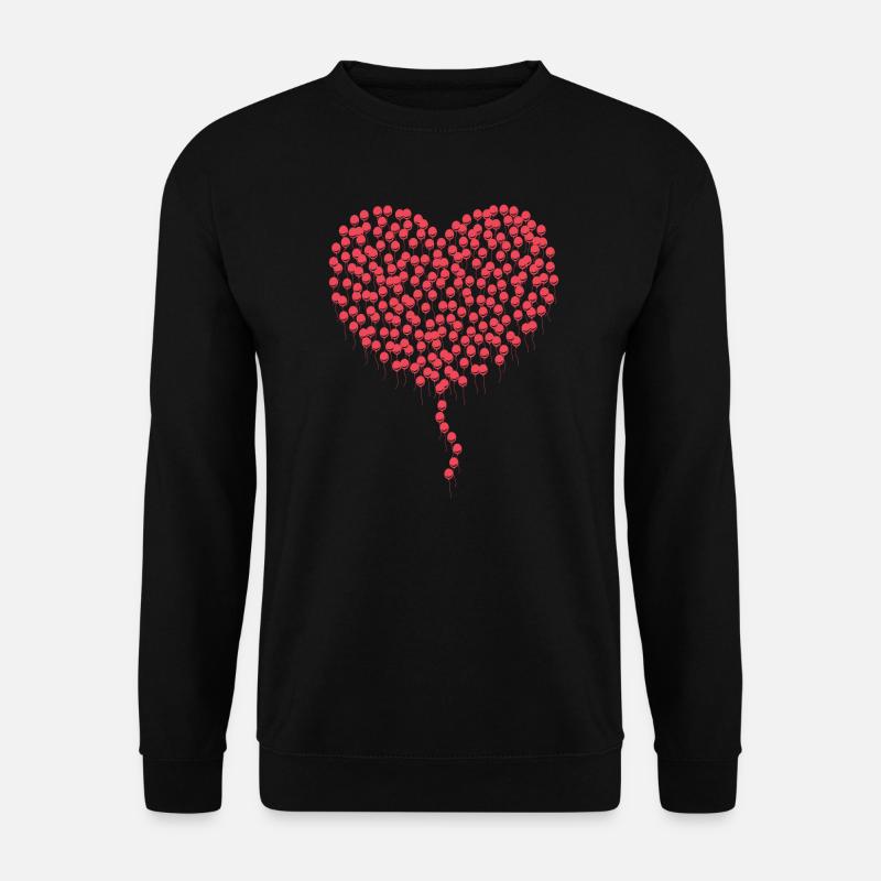 Luftballon Herz - Unisex Pullover - Schwarz