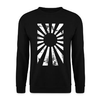 Japan flag - Unisex Sweatshirt - black - Front - Alina (178cm) & Michal (187cm)