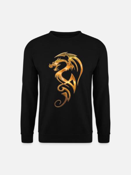 Tribal Dragon - Unisex Pullover - Schwarz