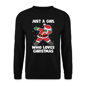 Just a Girl Who Loves Christmas - Unisex Sweatshirt - black - Front - Alina (178cm) & Michal (187cm)