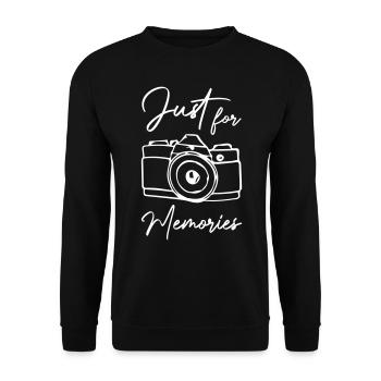 Just For Hobby Camera Photography - Unisex Pullover - Schwarz - Vorne - Alina (178cm) & Michal (187cm)