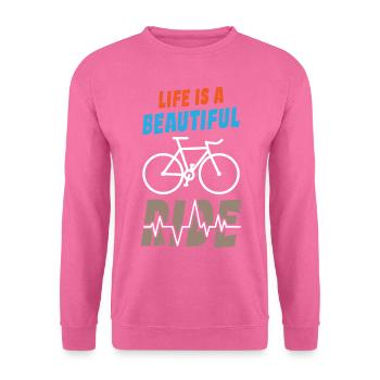 La vie est belle - Sweat-shirt Unisexe - rose - Devant