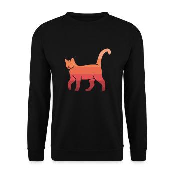 Chat chat rétro chat chat enfants chat miau - Sweat-shirt Unisexe - noir - Devant - Alina (178cm) & Michal (187cm)