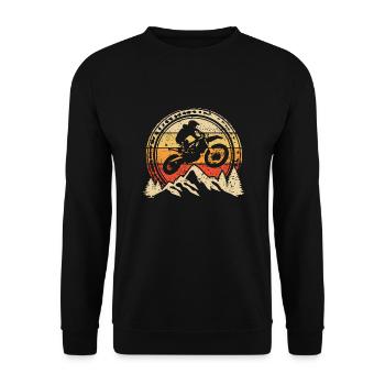Motocross Retro Moto Supermotard - Sweat-shirt Unisexe - noir - Devant - Alina (178cm) & Michal (187cm)