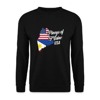 Filipinos of Maine Design für stolze Fil-Ams - Unisex Pullover - Schwarz - Vorne - Alina (178cm) & Michal (187cm)