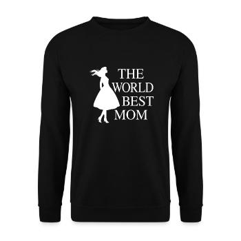The World Best Mom - die Geschenkidee - Unisex Pullover - Schwarz - Vorne - Alina (178cm) & Michal (187cm)