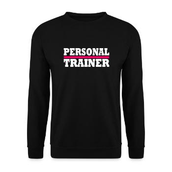 Personal trainer - Unisex Sweatshirt - black - Front - Alina (178cm) & Michal (187cm)