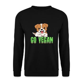 Dog design for proud vegans - Unisex Sweatshirt - black - Front - Alina (178cm) & Michal (187cm)