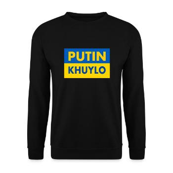 putin khuylo - Unisex Sweatshirt - black - Front - Alina (178cm) & Michal (187cm)
