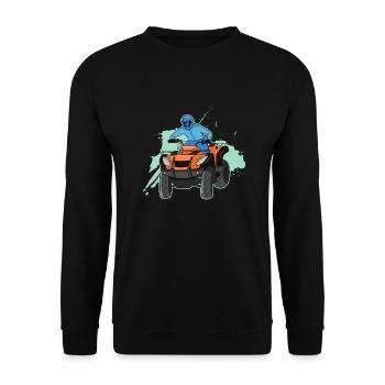 Mud ATV Design für Quad-Fahrer - Unisex Pullover - Schwarz - Vorne - Alina (178cm) & Michal (187cm)