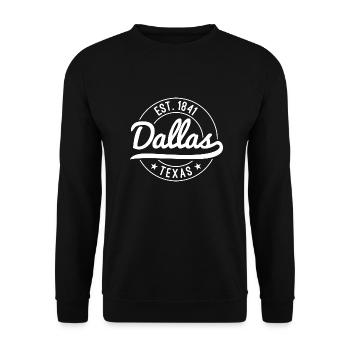 Dallas est 1841 Texas design for proud - Unisex Sweatshirt - black - Front - Alina (178cm) & Michal (187cm)