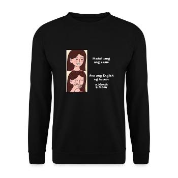 Exam design for young proud Pinoys - Unisex Sweatshirt - black - Front - Alina (178cm) & Michal (187cm)