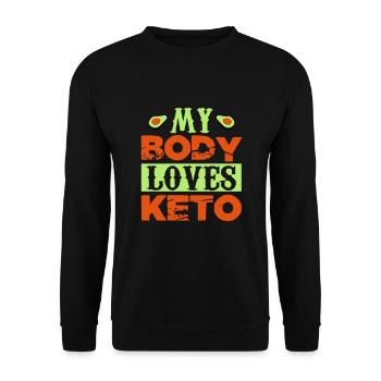Mon corps aime le céto - Sweat-shirt Unisexe - noir - Devant - Alina (178cm) & Michal (187cm)