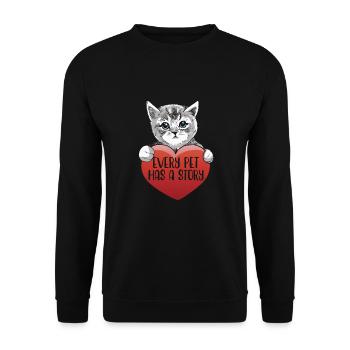 SAUVETAGE ANIMAL AIDE AUX ANIMAUX - Sweat-shirt Unisexe - noir - Devant - Alina (178cm) & Michal (187cm)