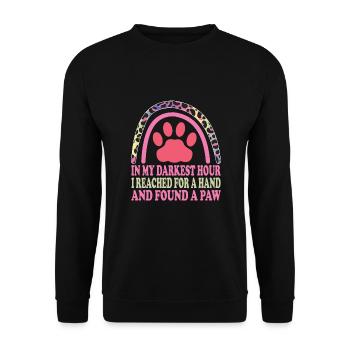 SAUVETAGE ANIMAL AIDE AUX ANIMAUX - Sweat-shirt Unisexe - noir - Devant - Alina (178cm) & Michal (187cm)