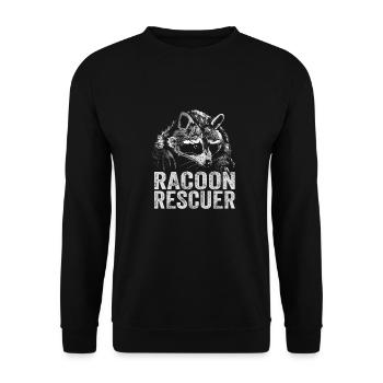 Raccoon - Unisex Sweatshirt - black - Front - Alina (178cm) & Michal (187cm)