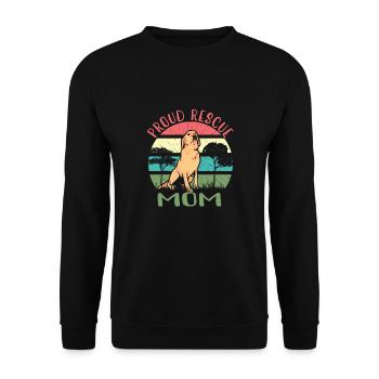 Rescue Dog - Unisex Sweatshirt - black - Front - Alina (178cm) & Michal (187cm)
