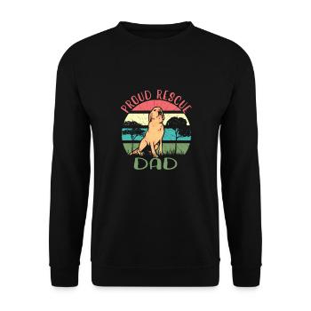 Rescue Dog - Unisex Sweatshirt - black - Front - Alina (178cm) & Michal (187cm)