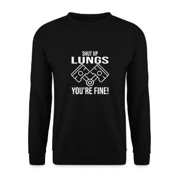 Marathon - Unisex Sweatshirt - black - Front - Alina (178cm) & Michal (187cm)
