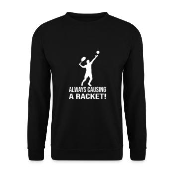 Tennis - Unisex Sweatshirt - black - Front - Alina (178cm) & Michal (187cm)