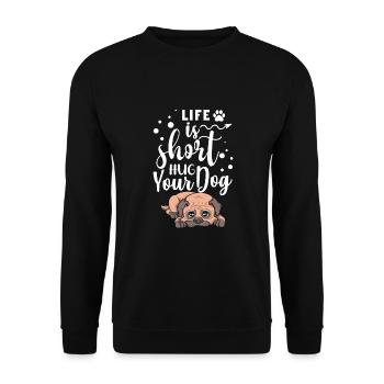 Dog - Unisex Sweatshirt - black - Front - Alina (178cm) & Michal (187cm)