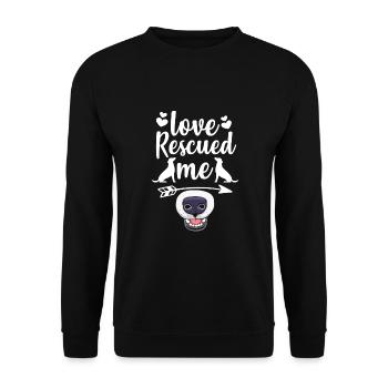 Dog - Unisex Sweatshirt - black - Front - Alina (178cm) & Michal (187cm)