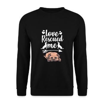 Dog - Unisex Sweatshirt - black - Front - Alina (178cm) & Michal (187cm)