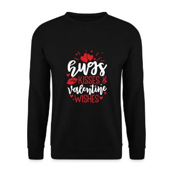 Saint-Valentin - Sweat-shirt Unisexe - noir - Devant - Alina (178cm) & Michal (187cm)