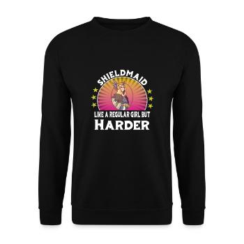 Viking - Unisex Sweatshirt - black - Front - Alina (178cm) & Michal (187cm)