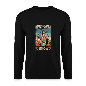 Viking - Unisex Sweatshirt - black - Front - Alina (178cm) & Michal (187cm)