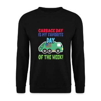 Garçon d’anniversaire de camion à ordures - Sweat-shirt Unisexe - noir - Devant - Alina (178cm) & Michal (187cm)
