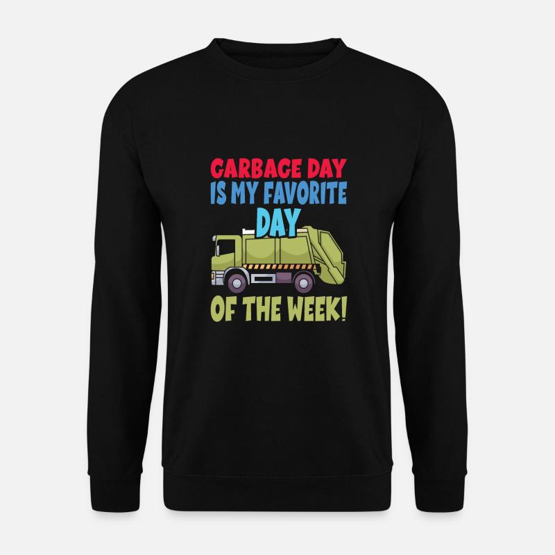 Garbage truck birthday boy - Unisex Sweatshirt - black