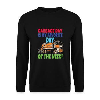 Garçon d’anniversaire de camion à ordures - Sweat-shirt Unisexe - noir - Devant - Alina (178cm) & Michal (187cm)