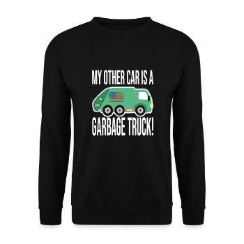 Garçon d’anniversaire de camion à ordures - Sweat-shirt Unisexe - noir - Devant - Alina (178cm) & Michal (187cm)