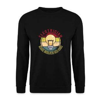 Electrician - Unisex Sweatshirt - black - Front - Alina (178cm) & Michal (187cm)