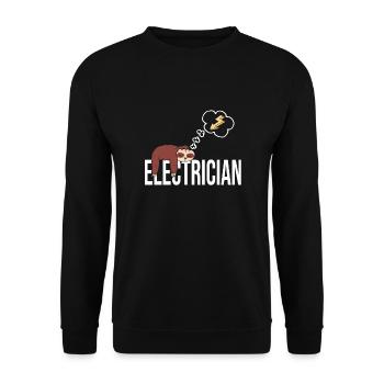 Electrician - Unisex Sweatshirt - black - Front - Alina (178cm) & Michal (187cm)
