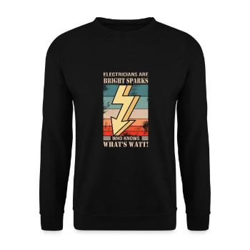 Electrician - Unisex Sweatshirt - black - Front - Alina (178cm) & Michal (187cm)