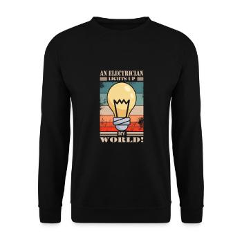 Electrician - Unisex Sweatshirt - black - Front - Alina (178cm) & Michal (187cm)