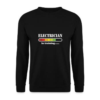 electrician - Unisex Sweatshirt - black - Front - Alina (178cm) & Michal (187cm)